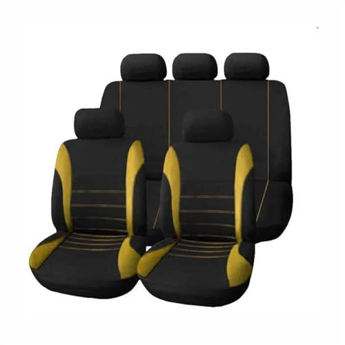 Sitzbezüge Auto Autositzbezug Für Kia Für Stonic Für Venga Für Spectra Für Stinger Für Carens Autositzschutz Autositzbezüg (Color : Gelb)