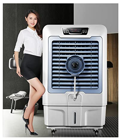YYUINU 400 W energiesparender Hochleistungs-Verdunstungssprühkühler, 100-l-Luftbefeuchter, Ozon-Luftreiniger, 12H-Timer mit Fernbedienung, LCD-Panel kann die Temperatur anzeigen,10000 m³/h,1350MM
