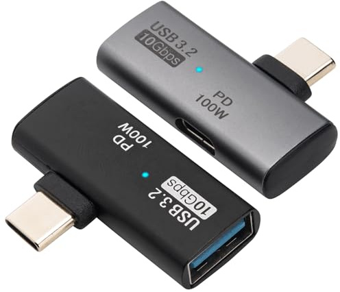 Leehitech OTG-Adapter, USB C auf OTG+PD, Typ-C auf USB, Plug and Play, kompatibel mit Mobiltelefonen, Tablets, Computern, SSD-Discs, Gamepads und Kopfhörern