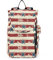 MCHIVER Tennis-Rucksack für Herren und Damen, Vintage-Stil, rot und weiß, gestreift, für 2 Schläger, Sport-Padel-Rucksäcke, 30 x 20 x 43,5 cm