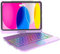 KARFUN 10.9 Funda Teclado iPad 10 Generación/11 Generación, Funda iPad A16 2025, Española, uz de Fondo de 10 Colores y Cubierta Protectora rotativa de 360 ​​°, Touchpad Inteligente