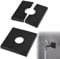 2PCS Square Wall Hole Decorative Self-Adhesive Pipe Plate Covers ABS Plastics Shower Pipe Covers for 28mm/1.1Inch Diameter Hole Water Faucet Decoration (Black)