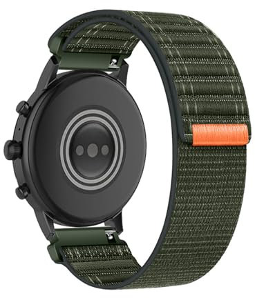 Nylon Bracelet pour Fossil Gen 6/5E 44mm/Gen 5 Carlyle/Julianna Bracelets de Montre, Respirant Elastique Tissu Réglable pour Hommes Femmes Sport Bande de Rechange avec Fossil Gen 6 44mm Sangle (6)