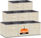 Lifewit 10 Stück Aufbewahrungsbox Stoff, Faltbare aufbewahrungsbox, 26 x 26 x 28 cm Aufbewahrung Ordnungsboxen aus Vliesstoff mit Griff für Kisten Kallax Boxen Regal, Khaki