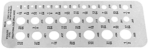 Haslbeck 1 Stück Edelstahl-Durchmessermesser, Drahtdickenmessgerät, Tester, Lineal, DIY-Bohrer-Messwerkzeug