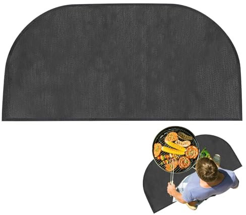 Feuerschutzmatte | Hitzebeständige Grillmatten für Brückenschutz für Außengrill | Feuerschutzmatte für Feuerschale / Grill, schützt Böden vor Funkenflug