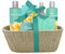 Coffret Bain Monoï - Bain Moussant 300ml, Gel Douche, Lait Corps, Brume, Sels de Bain - Cadeau Femme Beauté, Soin Corps, Bien Etre - Kit Cocooning Panier Corde Monoï French Tendance