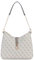 GUESS Damen Zamira Hobo Shoulder Umhängetasche, Dunkeltaupe Logo