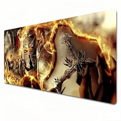 LKVJBGHB Diablo Mauspad, XXL, großes Gaming-Mauspad, 900 x 400 cm, genähter Rand, geeignet für Büro, Zuhause.