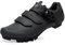 FOTGOAT Herren MTB Schuhe Damen, Fahrradschuhe Mountainbike Schuhe kompatibel mit SPD 2 Schrauben mit Cleats, Unisex Radsportschuhe Draussen Schwarz +Cleats EU39