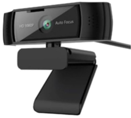 Nilox, Webcam 2K UHD, 30fps avec Mise au Point Automatique, Microphone intégré, Angle de Vision 78°, câble de 200 cm, Compatible avec Windows et Mac OS, Plug&Play, Noir