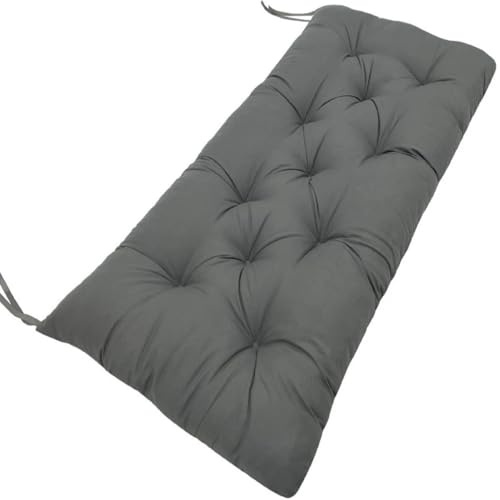 Coussin pour Banc de Jardin 90x50100x50 110x50 120x50 cm - Exterieur/Interieur - Coussins Assise & Dossier Souples - Confortable Coussins pour terrasse, Balcon, Banquette(Gray,100x50cmx8cm Thick)