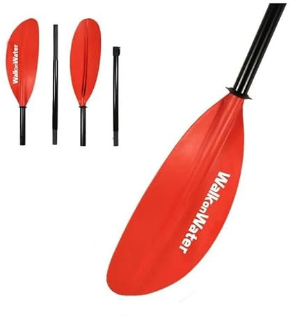 WOW WOW Kajakpaddel, Aluminium, 4 Teile, 220 cm, Paddel, Kajak, Doppel-Paddel, Aluminium, für Kajak, Rudern, Boot, Kanu, Schaft aus Aluminiumlegierung, Klingen aus robustem Kunststoff, robust und