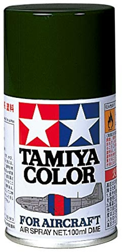 Tamiya 86530 AS-30 Dunkelgrün 2 matt (RAF) 100ml - Sprühfarbe für Plastikmodellbau, speziell für Flugzeugmodelle, Modellbau und Bastelzubehör