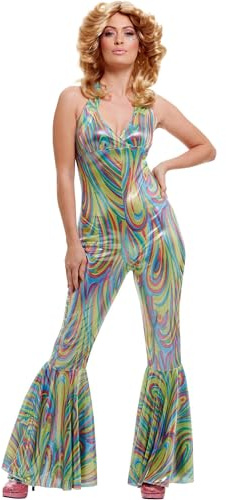 Smiffys, Damen Gangsterin Kostüm, Tutu-Kleid mit Krawatte und Mock Pailletten-Hosenträger, Größe: S, 22794