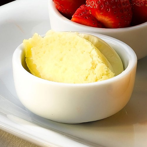 Genware Royal Butter Pat | White Porcelain Butter Dish, Commercial Quality Tableware