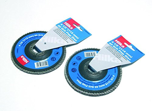 Hilka Tools 51808004 80 Grit Flap Disc, 0 V, Silver, 4 1/2-Inch