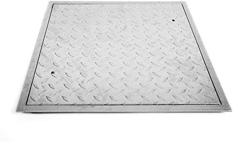 SA-60/80 Couvercle piétinable galvanisé 600x800 mm carré avec cadre