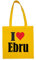 Reifen-Markt Tasche I Love Ebru Größe 38x42 Farbe Gelb Druck Schwarz