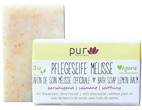 Pflegeseife Melisse 100 g Bio Sheabutter-Naturseife pur Manufaktur