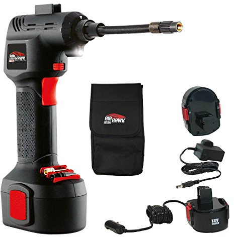 Air Hawk PRO – The Compact, Portable, Digital, Cordless, Rechargeable Air Compressor, Tyre Inflator, LED Light, Automatic Pump + Bonus Carry Case (As seen on High Street TV)