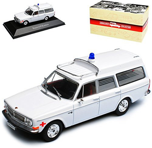 Atlas Volvo 145 Express Weiss Ambulance Kombi 1966-1974 1/43 Modell Auto