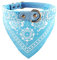 Newtensina Mode Hundebandana Halsband HundeHalsband Junge Mittel Bandana Hündchen Bandana mit Halsband für Hunde - Light Blue - XXL