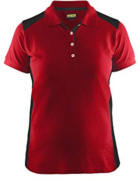 Blaklader 33901050 DAMEN-POLOHEMD , Rot/ Schwarz, grootte XS