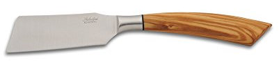 Coutellerie Saladini Petit couteau à fromage semiduro artisanale à lame forgée Collection Cuisine Bois d'olivier