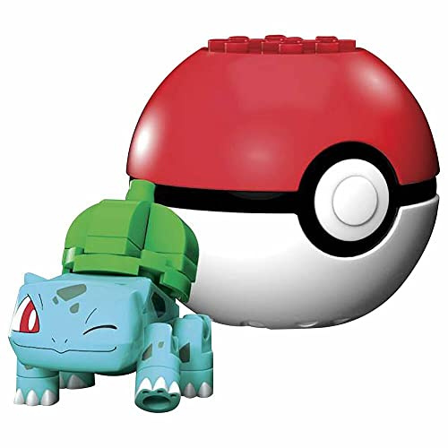 Pokemon BULBASAUR with POKEBALL Mini Figure BLOKS Blocks Original MEGA CONSTRUX