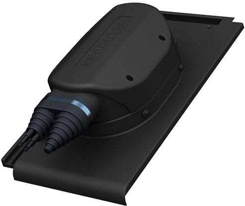 Wasserdichter PV Solardurchgang für Braas - Turmalin – RAL 9005 Schwarz | Dachziegel, Solar Dachdurchführung, Photovoltaik-Dachdurchgang, wasserdicht, EPDM-Dichtung, 360° drehbar