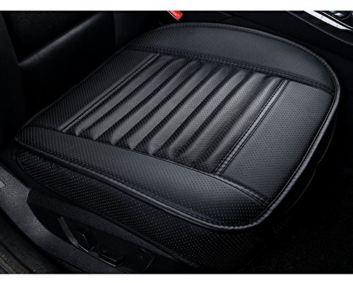 HONCENMAX Tappetino per Auto Cuscino per Tappetino - Protezione per Sedile Auto Traspirante - Ricambi Auto per Interni Auto - Carbone di bambù in Pelle PU - Coprisedile Anteriore