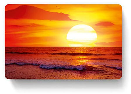 100 Visitenkarten inkl. Kartenspender - Design Sonnenuntergang Meer