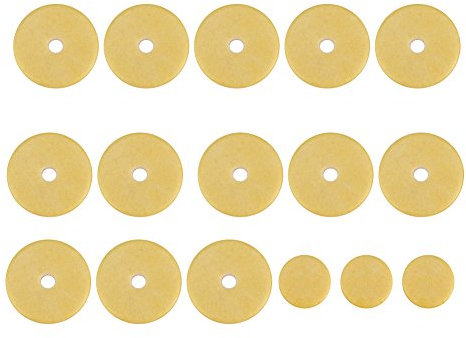 Bnineteenteam 16 Stück Filzmaterial Flöte Pads Set Open Hole Pads für Flöte Großes Ersatzteil für Flöte Zubehör Für Spielinstrumente