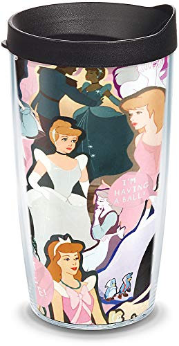 Tervis Disney Cenicienta - Vaso aislado de doble pared fabricado en Estados Unidos para mantener las bebidas frías y calientes, 473 ml, clásico