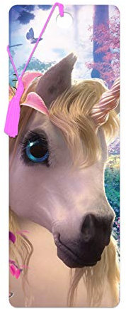 3D LiveLife Lesezeichen - Niedliche Uni von Deluxebase. Ein Einhorn-Lesezeichen mit linsenförmigen 3D-Kunstwerken, lizenziert vom bekannten Künstler David Penfound