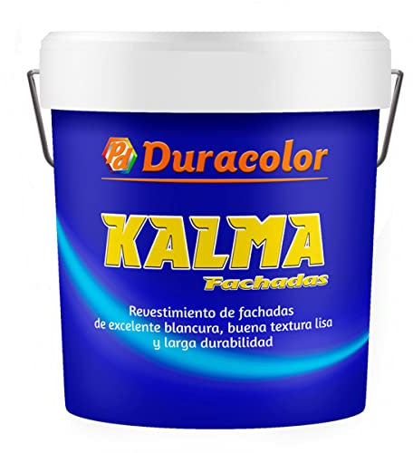 Pintura Kalma Liso Fachadas - Color Blanco - 15 Litros - Resistente a los Álcalis - Especial para Fachadas y Superficies Exteriores - Efecto Mate Liso - Acción Impermeable - Duracolor