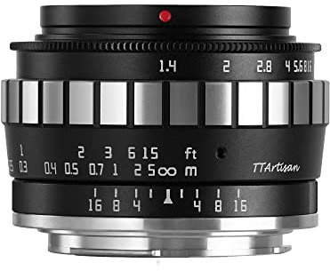 TTArtisan Objectif Grand Angle F1.4 APS-C 23 mm Mise au Point Manuelle Objectif Fixe Compatible avec Appareil Photo Fuji X-Mount