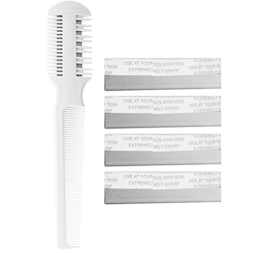 Pet Hair Trimmer Comb, Pet Hair Cutting Comb, Pet Split End Trimmer, Pet Hair Cutting Tools, Grooming Thinning Dog Cat Floating Hair Remover mit 5 Klingen