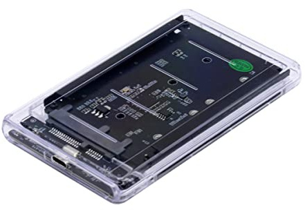Cablecc Dual MSATA Mini-SATA SSD Karte JBOD Raid0 Span Bridge auf USB3.0 Typ-C USB-C 2,5inch SATA Combo Gehäuse