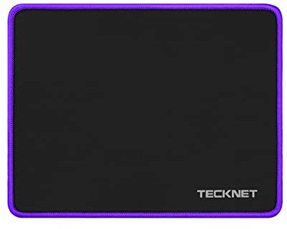 TECKNET Mauspad, 28 x 21 cm Gaming Mousepad mit Wasserdicht und Rutschfester Gummi für PC-Büro, Arbeit, Gaming, Studium, Laptop, Computer, Zuhause-Lila