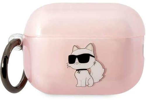Karl Lagerfeld KLAP2HNCHTCP Hülle für AirPods Pro 2 Rosa Ikonik Choupette