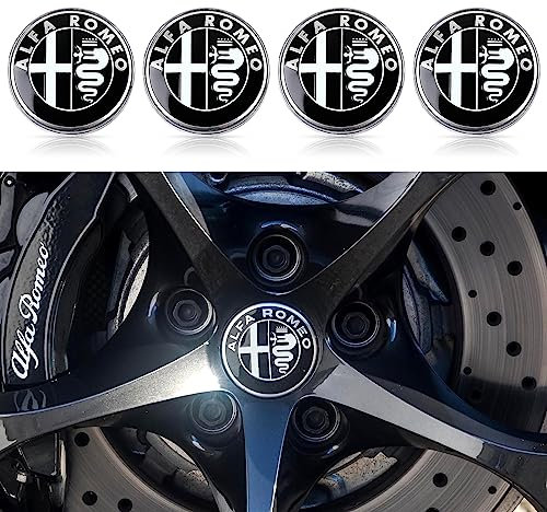Auto Felgendeckel Radkappen Rad Aufkleber Nabendeckel Emblem (6 Schnallen,Black)