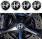 Auto Felgendeckel Radkappen Rad Aufkleber Nabendeckel Emblem (6 Schnallen,Black)