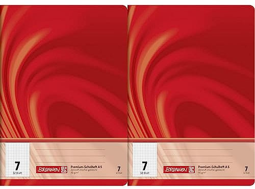 Brunnen Schulheft A5 Vivendi Lineatur 7, 32 Blatt (Packung mit 2)