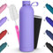 Bouteille Isotherme en Acier Inoxydable, Geepen Gourde Isotherme Inox Réutilisables Écologique Gourde Sport Étanche, sans BPA, pour Enfant, Adulte, Sport, Gym, Voyage 750ML Violet