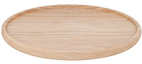 Assiette à Pizza en Bois pour Manger des Pizzas, des Crackers, du Fromage et de la Viande, Non Toxique, Respectueuse de L'environnement, Parfaitement Polie, Légère, Tremper dans