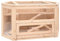 AUVYI Hamsterkäfig 80x40x43 cm Hamsterkäfig Holz Rennmaus Käfig Kleintierkäfig Holz Meerschweinchen Käfig Holz Zwerghamster Zubehör Massives Tannenholz, Acryl, PVC, Sperrholz