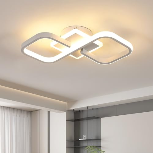 Comely Deckenleuchte Quadrat 36W 4050LM 40.5cm Acryl Deckenlampe Moderne Beleuchtung Warmes Licht 3000K Deckenbeleuchtung Energiesparend für Schlafzimmer Wohnzimmer Flur