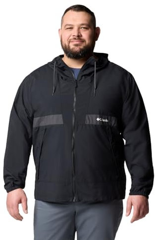 Columbia Hooded Windbreaker Spire Valley Coupe-Vent à Capuche, Noir/Requin, S Homme